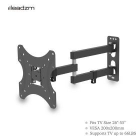 26-55" Adjustable Wall Mount Bracket Rotatable TV Stand TMX200 with Spirit Level