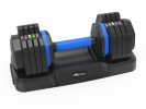 Adjustable Dumbbell - 55lb Single Dumbbell with Anti-Slip Handle, Fast Adjust Weight by Turning Handle with Tray