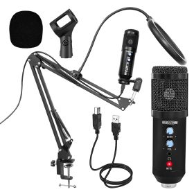 5 Core Podcast Microphone Bundle USB Condenser PC Mic Recording Studio Equipment Gaming Streaming - RM 6 BLK