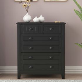 DRAWER DRESSER CABINET BAR CABINET, storge cabinet, lockers, retro shell-shaped handle, can be placed in the living room, bedroom, dining room, black