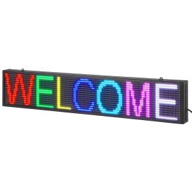 VEVOR Programmable LED Sign, P10 Full Color LED Scrolling Panel, DIY Custom Text Animation Pattern Display Board