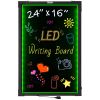 VEVOR LED Message Writing Board, 24"x16" Illuminated Erasable Lighted Chalkboard, Neon Effect Menu Sign Board