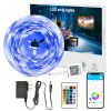 Bedroom LED Light 50 Feet Music Sync Color Changing Light with Remote Control & App Control RGB Strip for Room Home Party Decoration