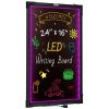 VEVOR LED Message Writing Board, 24"x16" Illuminated Erasable Lighted Chalkboard, Neon Effect Menu Sign Board