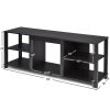 2-Tier TV Storage Cabinet Console with Adjustable Shelves