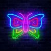 1pc Vibrant Butterfly LED Neon Sign - USB Operated, Colorful Neon Light, Wall Decor, Bar, Home, Club, Coffee Shop, Hotel, Game Room