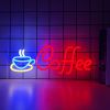 1pc Vibrant Coffee Neon Sign - 5V Bright LED Wall Decoration for Cafe, Restaurant, Bar, and Home, Energy-Efficient, Durable, and Easy to Install