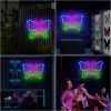 1pc Vibrant Butterfly LED Neon Sign - USB Operated, Colorful Neon Light, Wall Decor, Bar, Home, Club, Coffee Shop, Hotel, Game Room