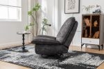 Black recliner, reclining lazy chair, mobile phone holder, large and comfortable reading chair, swivel gliding rocking chair, gold-stamped velvet