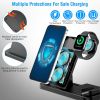 4 In 1 Wireless Charger Foldable Fast Charging Station Stand Dock Fit for iWatch Apple Pencil Airpod 1/2/3/Pro iPhone 13 12 11 Pro Samsung S22 S21 Qi-