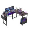 L Shaped Gaming Desk,Gray