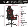 Techni Sport TS-F44 Fabric Ergonomic High Back Racer Style PC Gaming Chair, Black