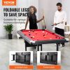 VEVOR Billiards Table, 6.3 ft Pool Table, Portable Foldable Space-Saving Table, Billiard Table Set Includes Balls, Cues, Chalks and Brush