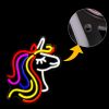 1pc Vibrant Multi-Color LED Wall Neon Sign - Stunning Mood Lamp for Room, Party, Club Decoration