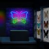 1pc Vibrant Butterfly LED Neon Sign - USB Operated, Colorful Neon Light, Wall Decor, Bar, Home, Club, Coffee Shop, Hotel, Game Room