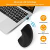 2.4G Wireless Vertical Mouse Ergonomic Optical Mice w/ 6 Buttons 3 Adjustable DPI 800/1200/1600 Levels for Laptop PC Computer