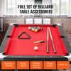 VEVOR Billiards Table, 6.3 ft Pool Table, Portable Foldable Space-Saving Table, Billiard Table Set Includes Balls, Cues, Chalks and Brush