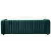 Contemporary Velvet Sofa Couch 84.25''W for Living Room, Green