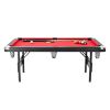 VEVOR Billiards Table, 6.3 ft Pool Table, Portable Foldable Space-Saving Table, Billiard Table Set Includes Balls, Cues, Chalks and Brush