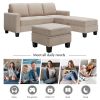 [VIDEO provided] 81.1*76.3*35" Reversible Sectional Couch with Storage Ottoman L-Shaped Sofa,Sectional Sofa with Chaise