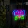 1pc Vibrant Butterfly LED Neon Sign - USB Operated, Colorful Neon Light, Wall Decor, Bar, Home, Club, Coffee Shop, Hotel, Game Room