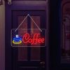 1pc Vibrant Coffee Neon Sign - 5V Bright LED Wall Decoration for Cafe, Restaurant, Bar, and Home, Energy-Efficient, Durable, and Easy to Install