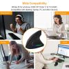 2.4G Wireless Vertical Mouse Ergonomic Optical Mice w/ 6 Buttons 3 Adjustable DPI 800/1200/1600 Levels for Laptop PC Computer