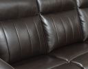 Luxury Power Reclining Sofa Recliner in Dark Brown Top-Grain Leather - Ultimate Comfort with Power Leg Rest and Articulating Headrest - Elegant and Re