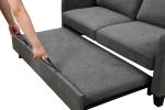 69" 3 in 1 Convertible Queen Sleeper Sofa Bed, Modern Fabric Loveseat Futon Sofa Couch w/Pullout Bed, Love Seat Lounge Sofa w/Reclining Backrest