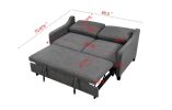 69" 3 in 1 Convertible Queen Sleeper Sofa Bed, Modern Fabric Loveseat Futon Sofa Couch w/Pullout Bed, Love Seat Lounge Sofa w/Reclining Backrest