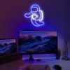 1pc Vibrant Astronaut-Shaped LED Neon Sign - USB Powered, Energy-Efficient Light Decor for Bedrooms, Bars, and Parties