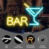 1pc USB LED BAR Neon Sign for Gaming Zone - Wall Decor, Game Room, Bedroom, Bar, and Man Cave Decor - Colorful Gaming Light Up Sign