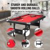 VEVOR Billiards Table, 6.3 ft Pool Table, Portable Foldable Space-Saving Table, Billiard Table Set Includes Balls, Cues, Chalks and Brush