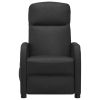 Massage Reclining Chair Black Faux Leather