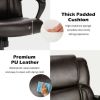 Adjustable Leather Executive Office Chair Computer Desk Chair with Armrest