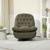 360¬∞ Swivel Recliner Adjustable Chair Chenille Glider Swivel Reclining Sofa Chair with Black Metal Round Base - Green