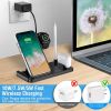 4 In 1 Wireless Charger Foldable Fast Charging Station Stand Dock Fit for iWatch Apple Pencil Airpod 1/2/3/Pro iPhone 13 12 11 Pro Samsung S22 S21 Qi-