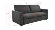 78 Inch 3 in 1 Convertible Sleeper Sofa Bed, Modern Fabric Loveseat Futon Sofa Couch w/Pullout Bed, Small Love Seat Lounge Sofa w/Reclining Backrest