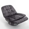 Black recliner, reclining lazy chair, mobile phone holder, large and comfortable reading chair, swivel gliding rocking chair, gold-stamped velvet