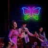 1pc Vibrant Butterfly LED Neon Sign - USB Operated, Colorful Neon Light, Wall Decor, Bar, Home, Club, Coffee Shop, Hotel, Game Room