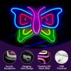 1pc Vibrant Butterfly LED Neon Sign - USB Operated, Colorful Neon Light, Wall Decor, Bar, Home, Club, Coffee Shop, Hotel, Game Room