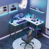 L Shaped Gaming Desk,hite