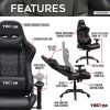 Techni Sport TS-5100 Ergonomic High Back Racer Style PC Gaming Chair, Black