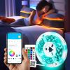 130ft Led Lights for Bedroom, LED Strip Lights with Remote and App Control Music Sync Color Changing RGB LED Strip