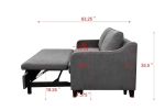 69" 3 in 1 Convertible Queen Sleeper Sofa Bed, Modern Fabric Loveseat Futon Sofa Couch w/Pullout Bed, Love Seat Lounge Sofa w/Reclining Backrest