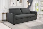 78 Inch 3 in 1 Convertible Sleeper Sofa Bed, Modern Fabric Loveseat Futon Sofa Couch w/Pullout Bed, Small Love Seat Lounge Sofa w/Reclining Backrest