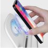 15W White Desktop Vertical Wireless Charging Phone Stand With Aesthetics