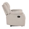 Modern Reclining Chair Textured Fabric Upholstery Pillowtop Arms Solid Wood Frame 1pc Living Room Furniture