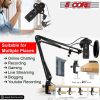 5 Core Podcast Microphone Bundle USB Condenser PC Mic Recording Studio Equipment Gaming Streaming - RM 6 BLK