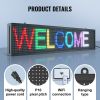 VEVOR Programmable LED Sign, P10 Full Color LED Scrolling Panel, DIY Custom Text Animation Pattern Display Board